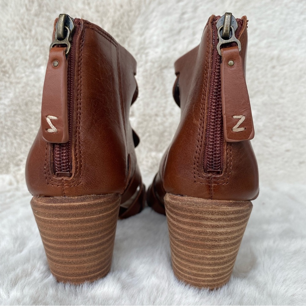 Zodiac cognac leather sandals - Picture 4 of 4